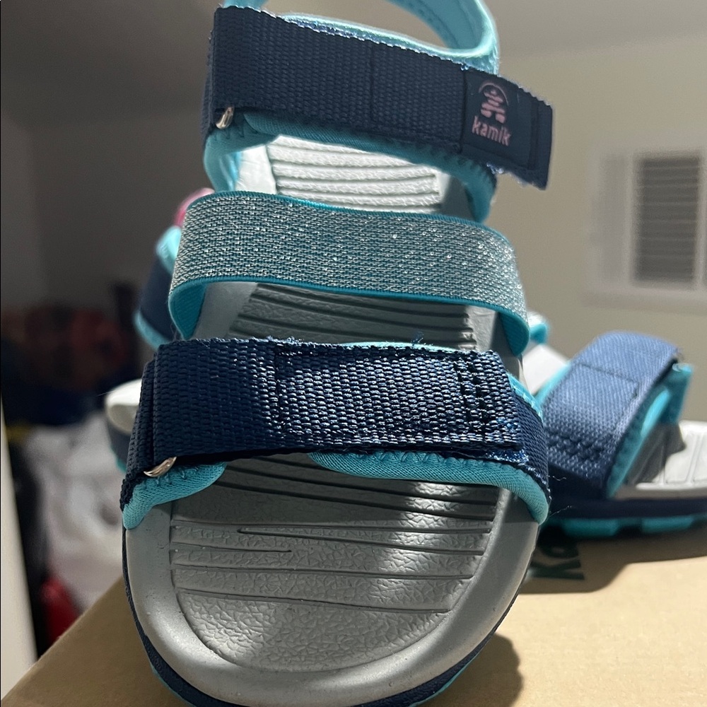 Kamik Kids' Navy and Teal Sandals